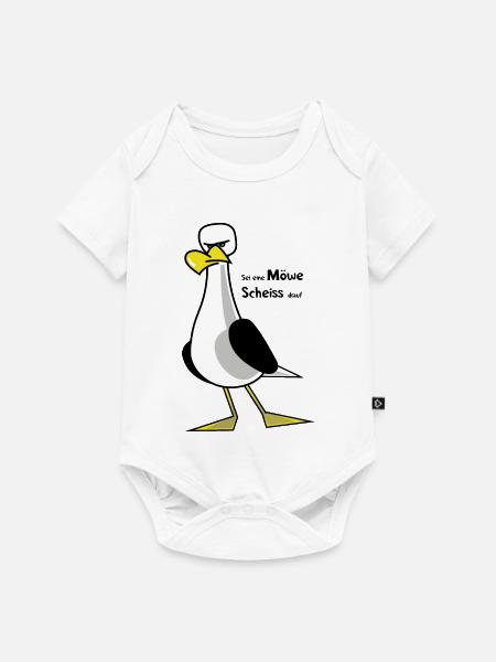 Sei eine Möwe ... - Baby Premium Kurzarmbody - Weiß