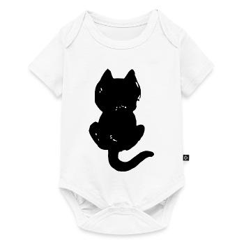 Cat cool silhouette - Baby Premium short-sleeve bodysuit - white - Front