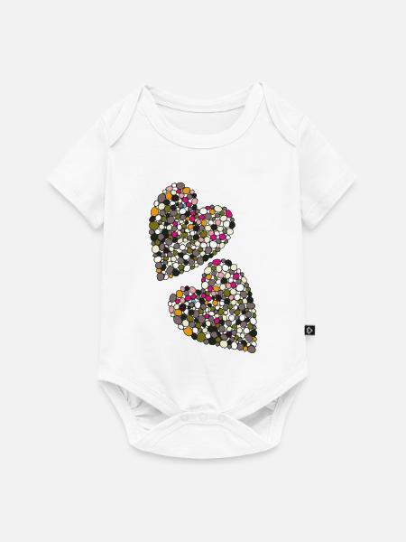 herzen kugeln - Baby Premium Kurzarmbody - Weiß