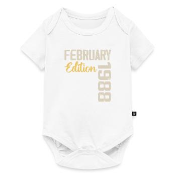 Février 1976 Anniversaire Février 1976 Rétro - Body à manches courtes Premium Bébé - blanc - Devant