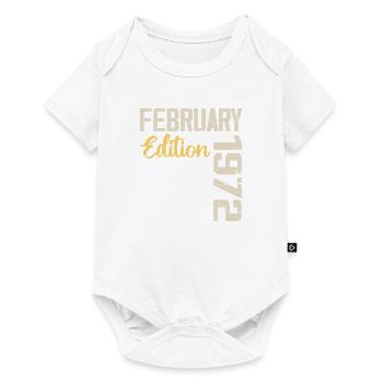 Février 1976 Anniversaire Février 1976 Rétro - Body à manches courtes Premium Bébé - blanc - Devant