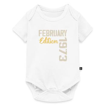 Février 1976 Anniversaire Février 1976 Rétro - Body à manches courtes Premium Bébé - blanc - Devant