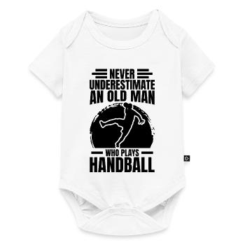 Grand-père handball - Body à manches courtes Premium Bébé - blanc - Devant
