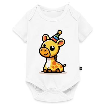 Party Spots: The Celebratory Giraffe - Baby Premium short-sleeve bodysuit - white - Front