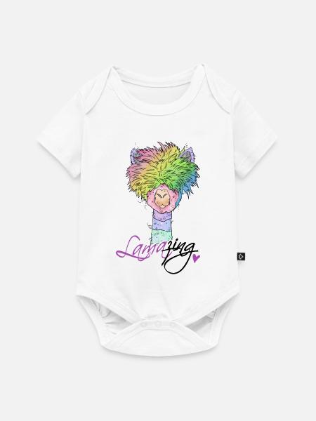 Lama* zing - Baby Premium Kurzarmbody - Weiß