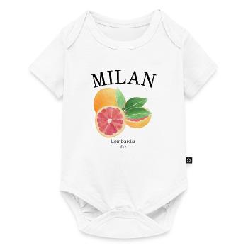 Mailand - Italien - Souvenir - Reise - Urlaub - Baby Premium Kurzarmbody - Weiß - Vorne