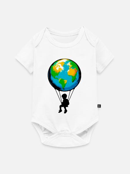 Planet Erde - Baby Premium Kurzarmbody - Weiß