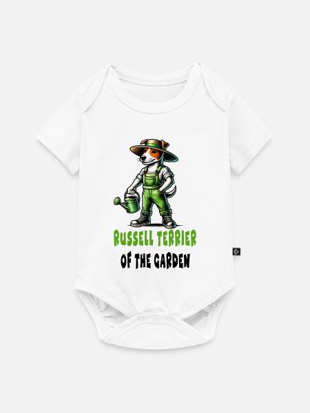 Jack Russell Terrier Gärtner - Baby Premium Kurzarmbody - Weiß