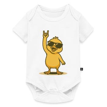 Le pouvoir des poussins du rock’n’roll - Body à manches courtes Premium Bébé - blanc - Devant