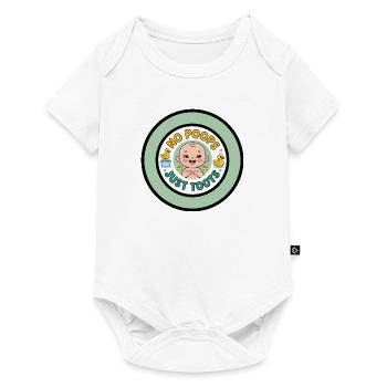 No Poops Just Toots - Badge Design - Baby Premium short-sleeve bodysuit - white - Front
