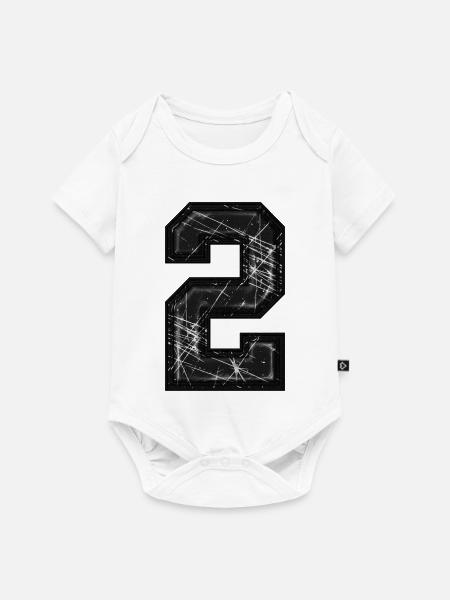  2 zerkratzt - Baby Premium Kurzarmbody - Weiß