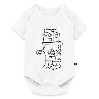Robot Vintage Croquis Design - Body à manches courtes Premium Bébé - blanc - Devant