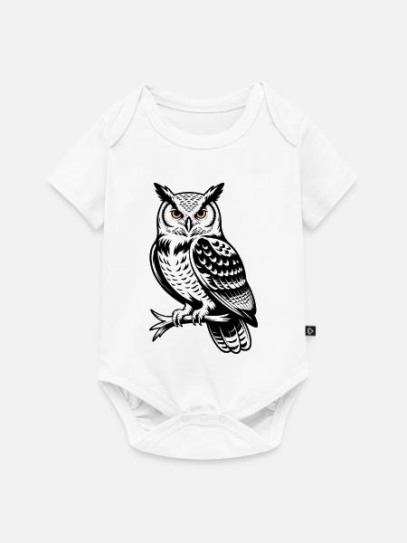 Mystische Eule - Baby Premium Kurzarmbody - Weiß