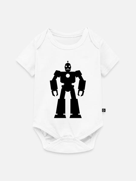 Roboter – KI Technik Sci-Fi Nerd Design - Baby Premium Kurzarmbody - Weiß