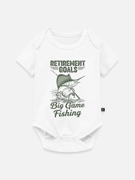 Rentenziele Großfisch Angeln - Baby Premium Kurzarmbody - Weiß