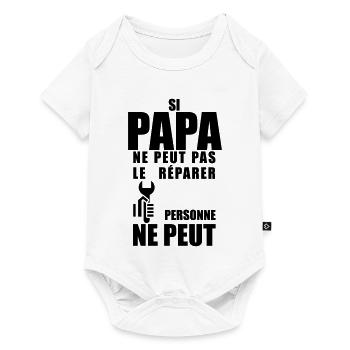 Papa répare  - Body à manches courtes Premium Bébé - blanc - Devant
