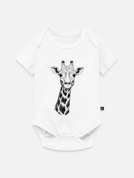 Giraffe - Baby Premium Kurzarmbody - Weiß