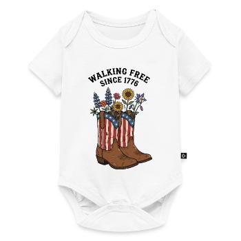 Walking Free Since 1776 Boots - Baby Premium short-sleeve bodysuit - white - Front