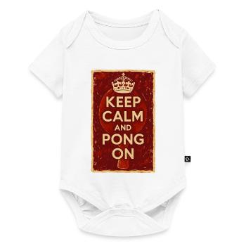 Keep Calm and Pong On / Ping - Baby Premium short-sleeve bodysuit - white - Front