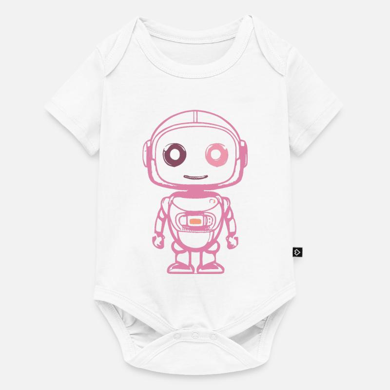 Illustration du robot spatial rose - Body à manches courtes Premium Bébé - blanc