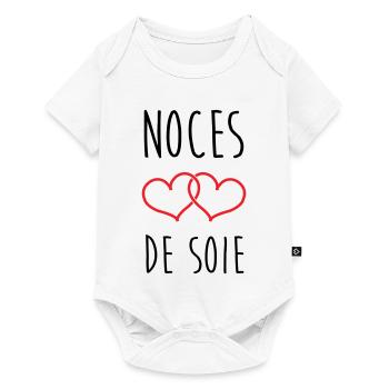 Noces de Soie 12 ans de mariage - Body à manches courtes Premium Bébé - blanc - Devant
