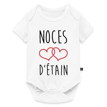 Pewter Wedding 10 Years Wedding - Baby Premium short-sleeve bodysuit - white - Front