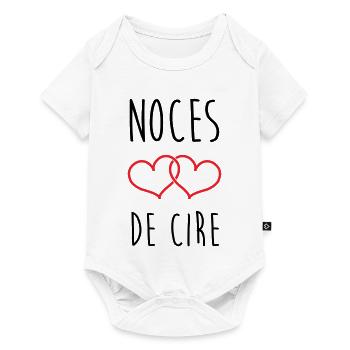 Wax wedding anniversary - 4 years of marriage - Baby Premium short-sleeve bodysuit - white - Front