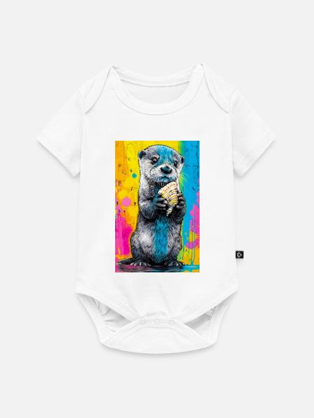 Otter - Baby Premium Kurzarmbody - Weiß