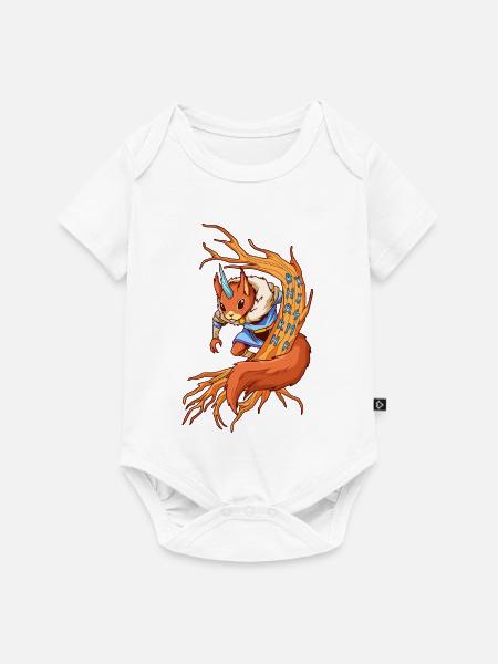 Ratatöskr - Bote auf Yggdrasil - Baby Premium Kurzarmbody - Weiß