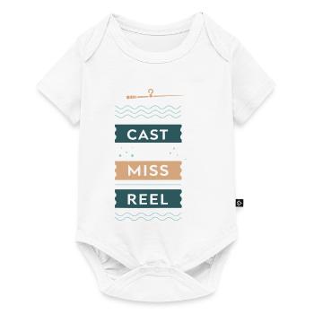 Pêche rétro Cast Miss Reel - Body à manches courtes Premium Bébé - blanc - Devant