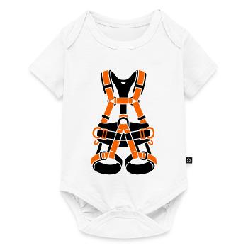 Climbing harness tree care tree climber climbing - Baby Premium short-sleeve bodysuit - white - Front