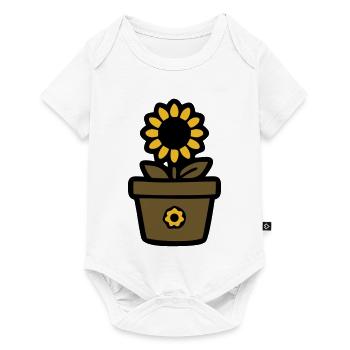 Sunflower Pot Plant Mom Garden Florist - Baby Premium short-sleeve bodysuit - white - Front