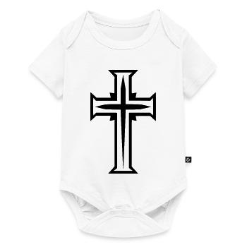 Christen Kreuz - Baby Premium Kurzarmbody - Weiß - Vorne