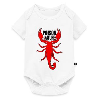 Roter Skorpion auf schwarzem Hintergrund - Baby Premium Kurzarmbody - Weiß - Vorne