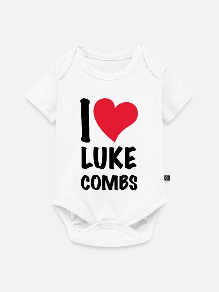 Ich liebe Luke Combs - Baby Premium Kurzarmbody - Weiß