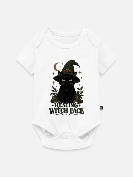Ruhendes Hexengesicht - Baby Premium Kurzarmbody - Weiß