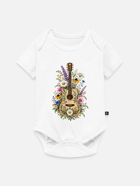 Botanische Wildblumen Wildblume - Baby Premium Kurzarmbody - Weiß
