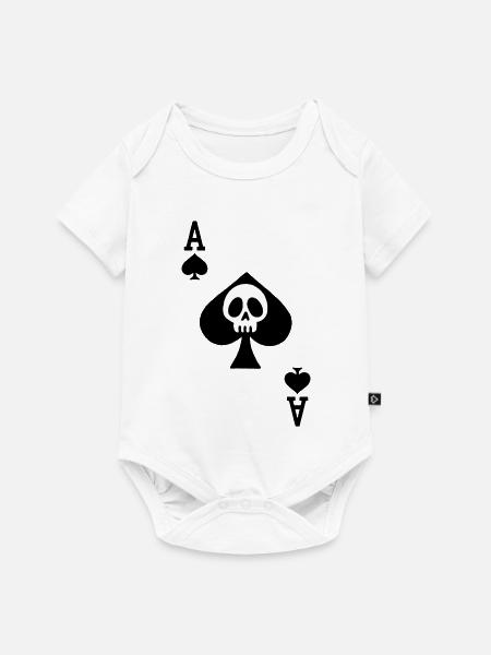 Pik-Schädel - Baby Premium Kurzarmbody - Weiß