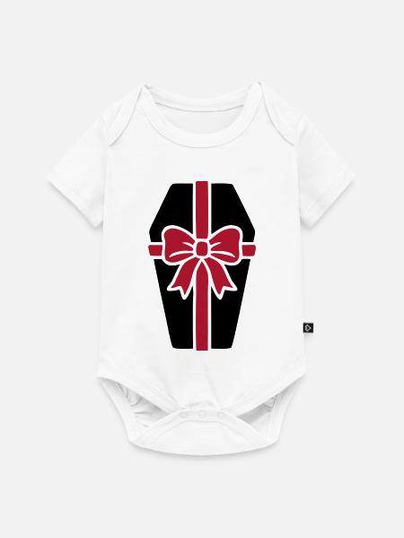 Sarg Geschenkbox Schleife Icon - Baby Premium Kurzarmbody - Weiß