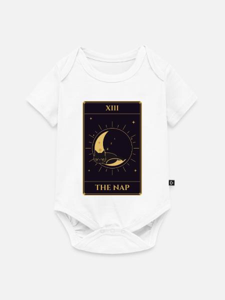XIII Das Nickerchen-Tarot Schwarzer Katzenmond - Baby Premium Kurzarmbody - Weiß