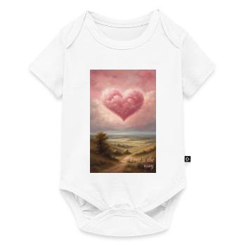 Herzwolke am Abend - Baby Premium Kurzarmbody - Weiß - Vorne