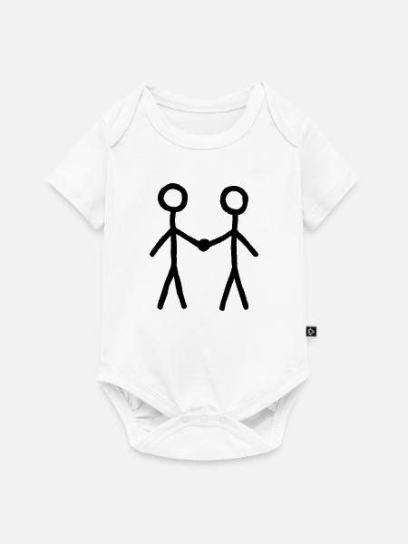 Hand in Hand - Baby Premium Kurzarmbody - Weiß