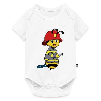 Feuerwehr Biene Feuerwehrmann Lustig Kinder - Baby Premium Kurzarmbody - Weiß - Vorne