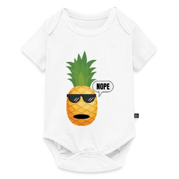 Annanas_Spruch-_Nope - Baby Premium Kurzarmbody - Weiß - Vorne