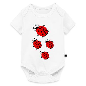 ladybug marienkaefer - Baby Premium Kurzarmbody - Weiß - Vorne