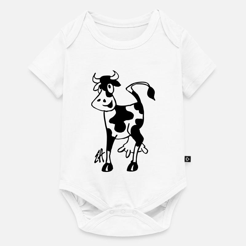 Vache - Body à manches courtes Premium Bébé - blanc