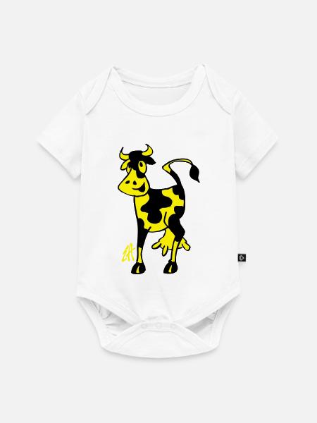 Kuh - Baby Premium Kurzarmbody - Weiß