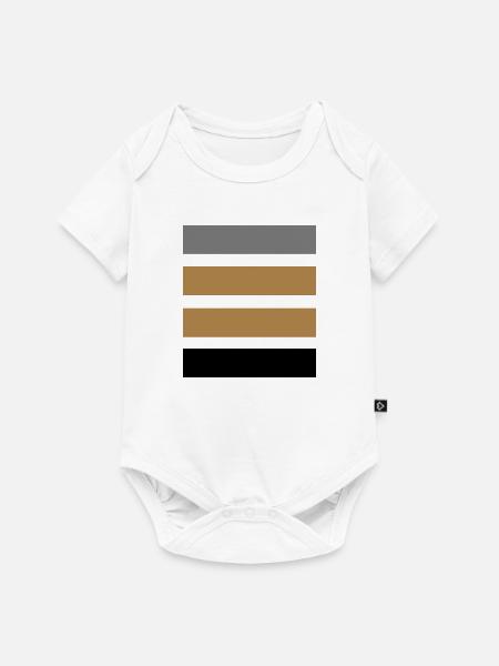Stripes yellow - Baby Premium Kurzarmbody - Weiß