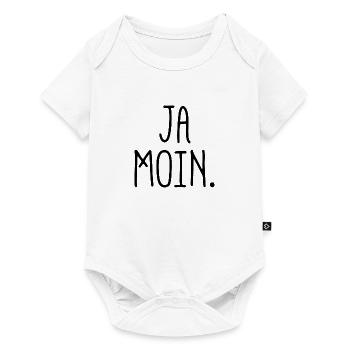 Ja Moin! - Guten Morgen - Nordsee - Ostsee - Anker - Baby Premium Kurzarmbody - Weiß - Vorne