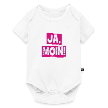 Ja Moin! - Guten Morgen - Nordsee - Ostsee - Anker - Baby Premium Kurzarmbody - Weiß - Vorne